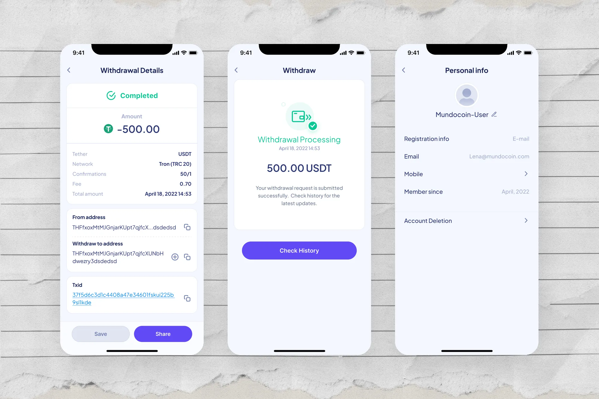 MundoCoin｜中心化加密錢包三端