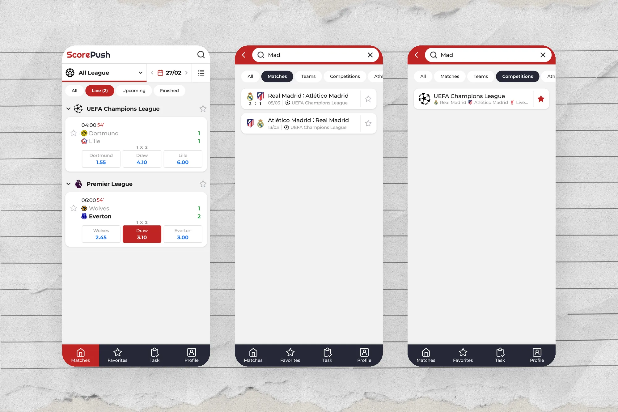 ScorePush｜足球即時比分 App
